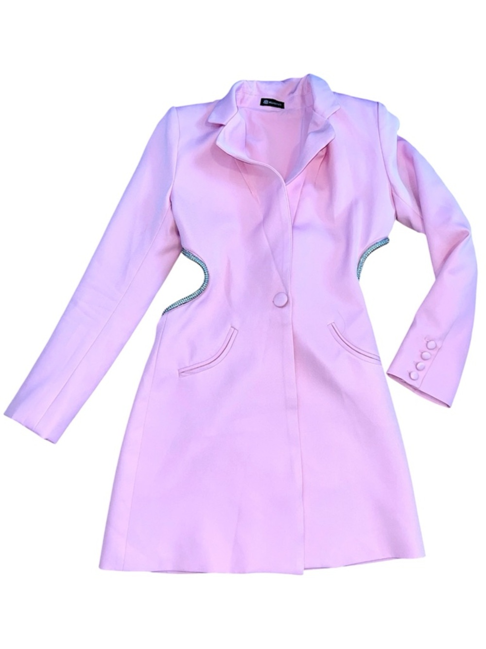Bella Barnett Mini Jacket Dress Cutouts Rope Glitter Sexy Barbie Coquette Vtg - Picture 7 of 16